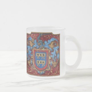 Mediaeval Coat of Arms Frosted Glass Coffee Mug