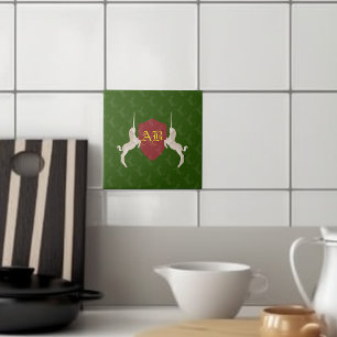 Mediaeval Coat of Arms Monogram Tile