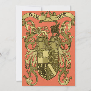 Mediaeval Coat Of Arms Wedding Invitations