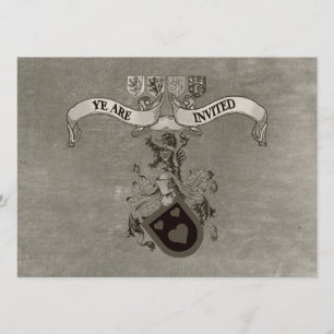 Mediaeval Coat Of Arms Wedding Invitations