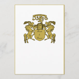 Mediaeval Coat Of Arms Wedding Invitations