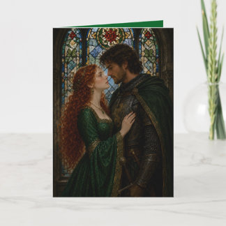 Mediaeval couple anniversary valentine  card