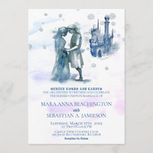 *~* Mediaeval Couple in Love Castle Wedding Invitation