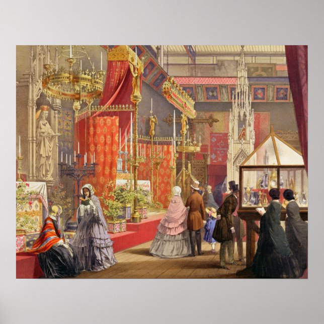 Mediaeval Court, designed by Pugin, plate 40 from Poster (Front)