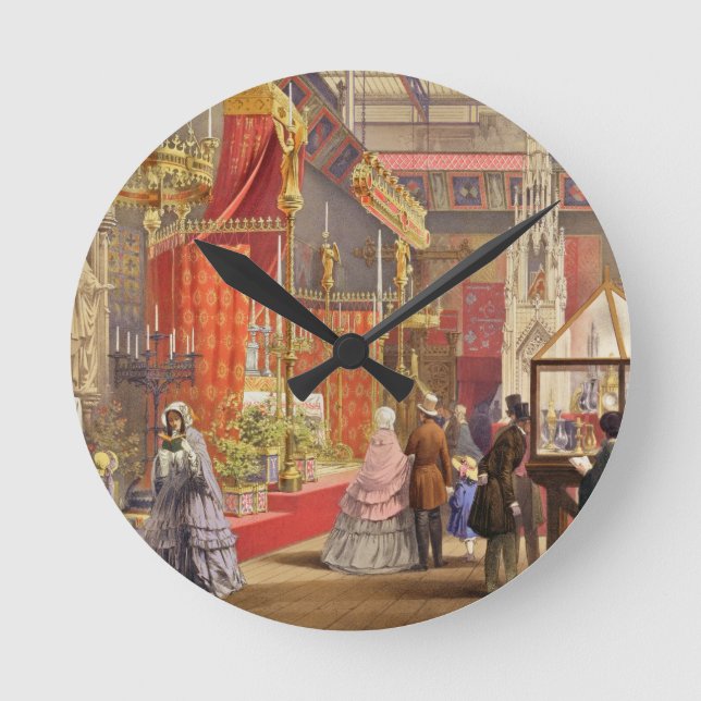 Mediaeval Court, designed by Pugin, plate 40 from Round Clock (Front)