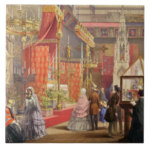 Mediaeval Court, designed by Pugin, plate 40 from Tile