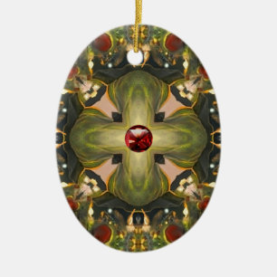 Mediaeval Cross Ceramic Tree Decoration