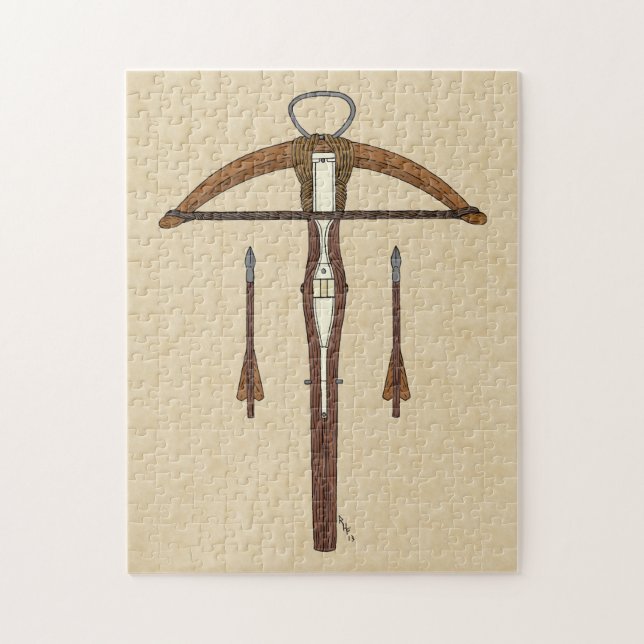 Mediaeval Crossbow with Bolts Jigsaw Puzzle (Vertical)