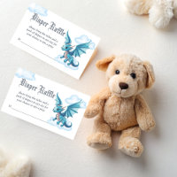 Mediaeval cute dragon baby shower diaper raffle
