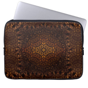 Mediaeval Damask Arabesque Gold Laptop Sleeve