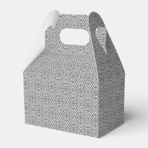 Mediaeval Damask Diamonds, silver grey Favour Box