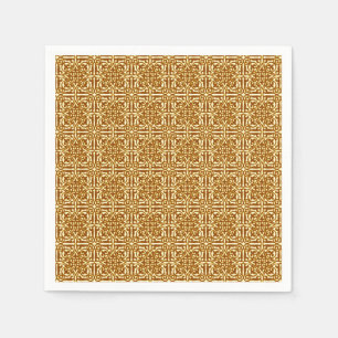 Mediaeval Damask Fleur-de-lis, copper and cream Napkin