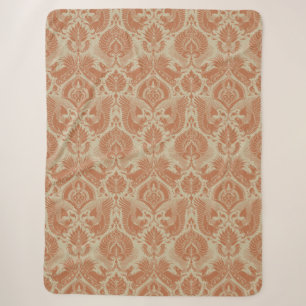 Mediaeval Damask Sherpa Blanket