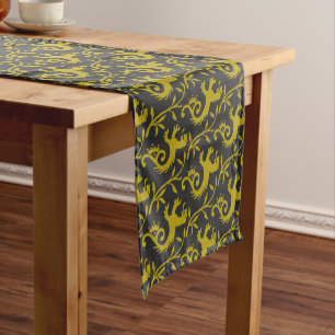 Mediaeval Dande-Lions on Black Table Runner