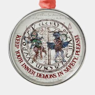 Mediaeval Demon Christmas Ornament Charm