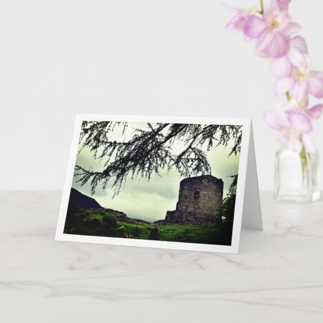 Mediaeval Dolbadarn Castle, North Wales Card (Orchid)