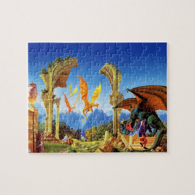 Mediaeval Dragon Art Jigsaw Puzzle (Horizontal)