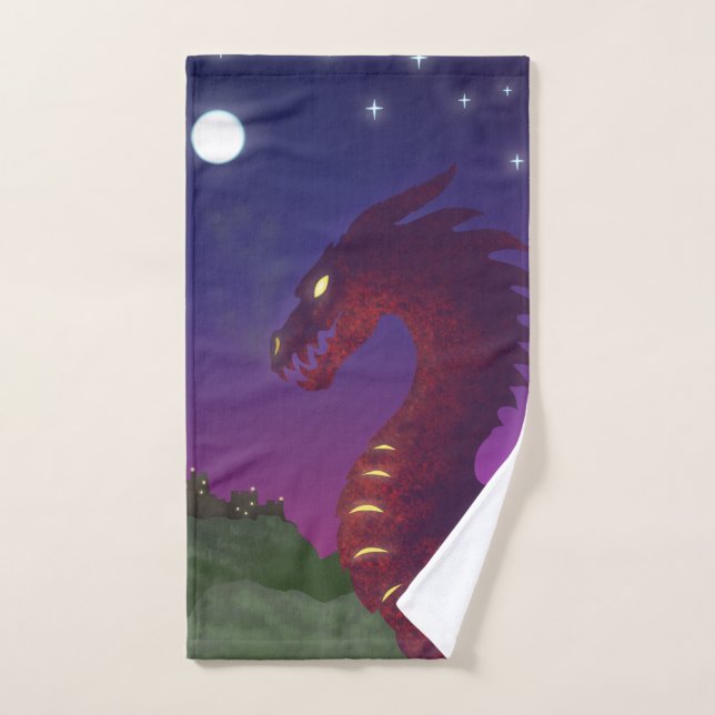 Mediaeval Dragon Bath Towel Set (Hand Towel)