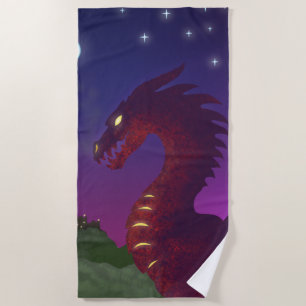 Mediaeval Dragon Beach Towel
