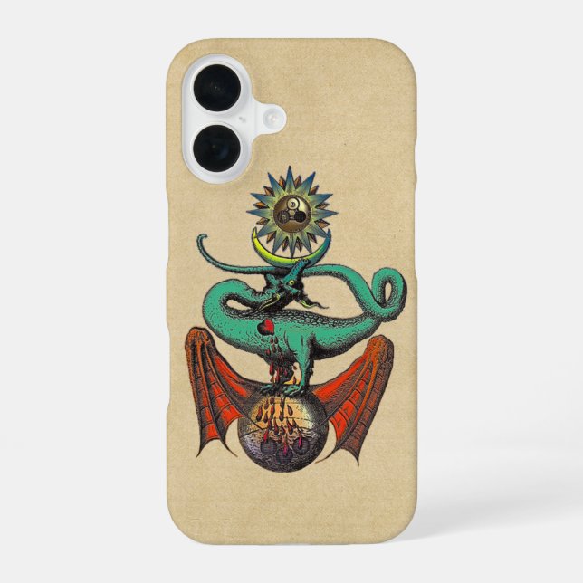 Mediaeval Dragon Ripley Scroll iPhone 16 Case (Back)