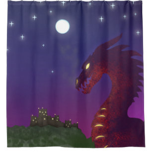 Mediaeval Dragon Shower Curtain