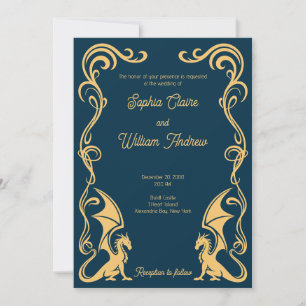Mediaeval Dragon Wedding Invitation