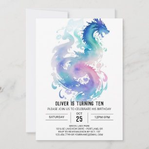 Mediaeval Dragon's Mythical Birthday Invitation