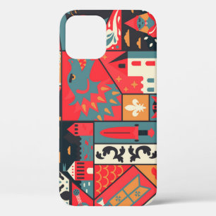 Mediaeval Elegance: Seamless Pattern Design iPhone 12 Case