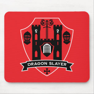 Mediaeval English Knight Dragon Mouse Mat