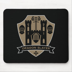 Mediaeval English Knight Dragon Mouse Mat