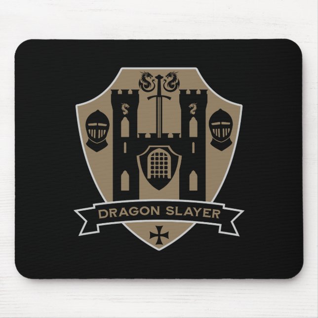 Mediaeval English Knight Dragon Mouse Mat (Front)