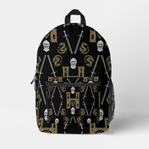 Mediaeval English Knight Dragon Printed Backpack