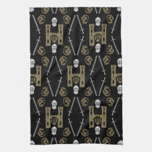 Mediaeval English Knight Dragon Tea Towel