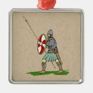 Mediaeval English/Saxon Warrior Metal Tree Decoration