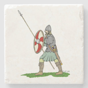 Mediaeval English/Saxon Warrior Stone Coaster