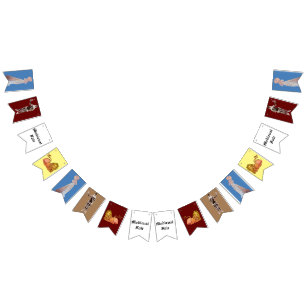 Mediaeval Fair Knights and Ladies Bunting Flags