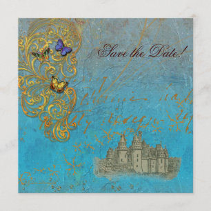 Mediaeval Fairy Tale Castle Save The Date