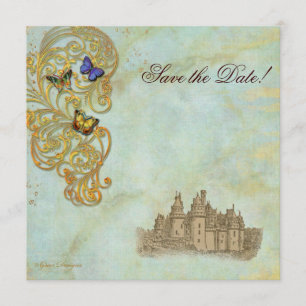 Mediaeval Fairy Tale Castle Save The Date