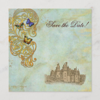 Mediaeval Fairy Tale Castle Save The Date