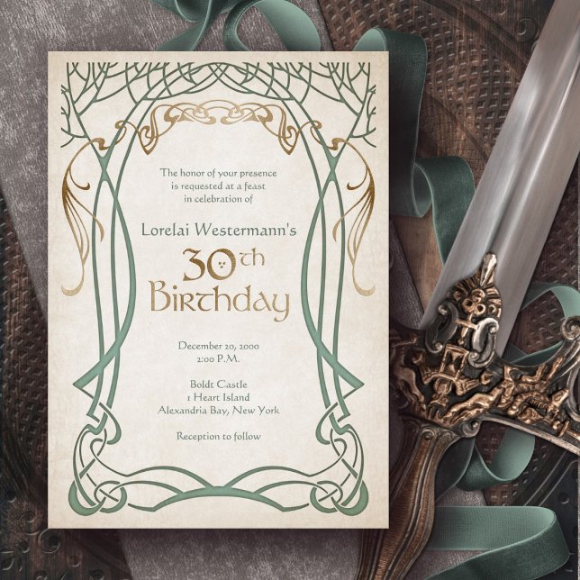 Mediaeval Fantasy 30th Birthday Invitation (Creator Uploaded)