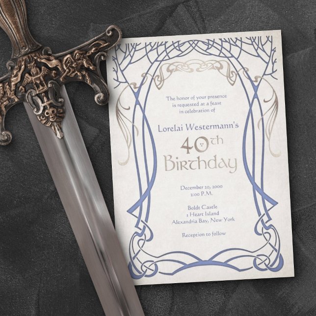 Mediaeval Fantasy 40th Birthday Invitation (Creator Uploaded)