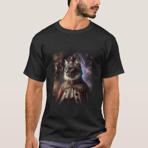 Mediaeval Fantasy Cat King Surrealism Cute Whimsy T-Shirt