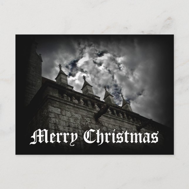Mediaeval fantasy Merry Christmas Holiday Postcard (Front)