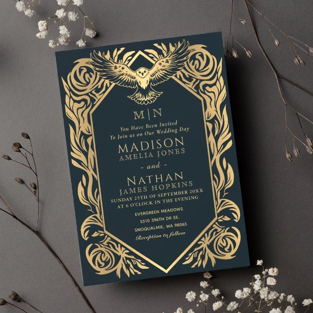 Mediaeval Fantasy Owl Wedding Invitation (Creator Uploaded)