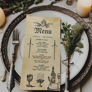 Mediaeval Fantasy Wedding Feast Menu
