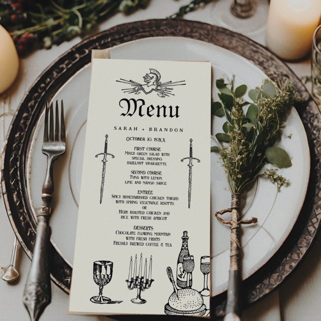 Mediaeval Fantasy Wedding Feast  Menu (Creator Uploaded)