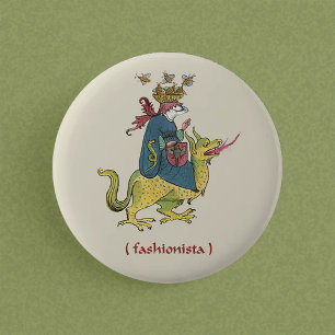 Mediaeval "Fashionista" Button