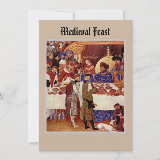 Mediaeval Feast Flat Note Card