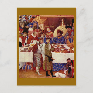 Mediaeval feast postcard
