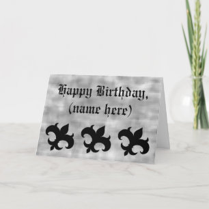 Mediaeval Fleur De Lis Card